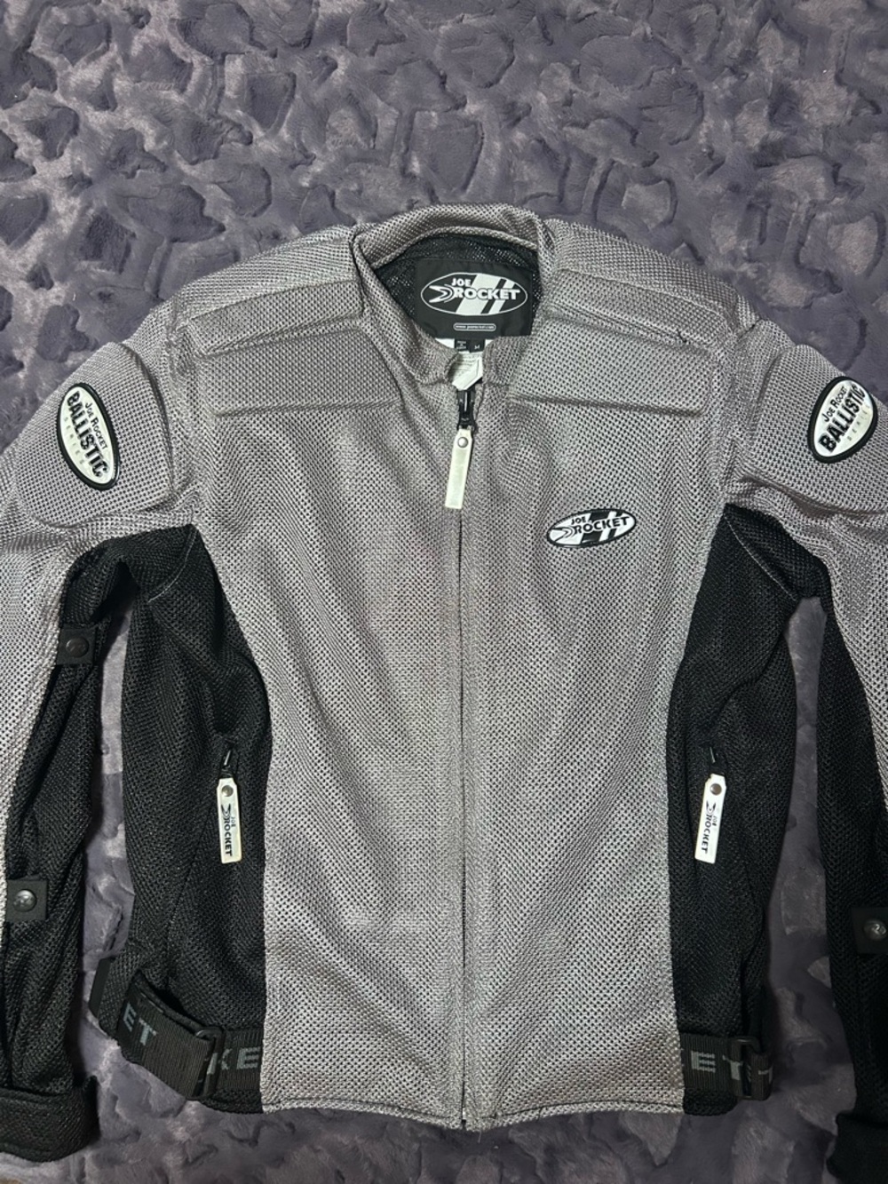 Joe Rocket Gray & Black Mesh Motorcycle Jacket